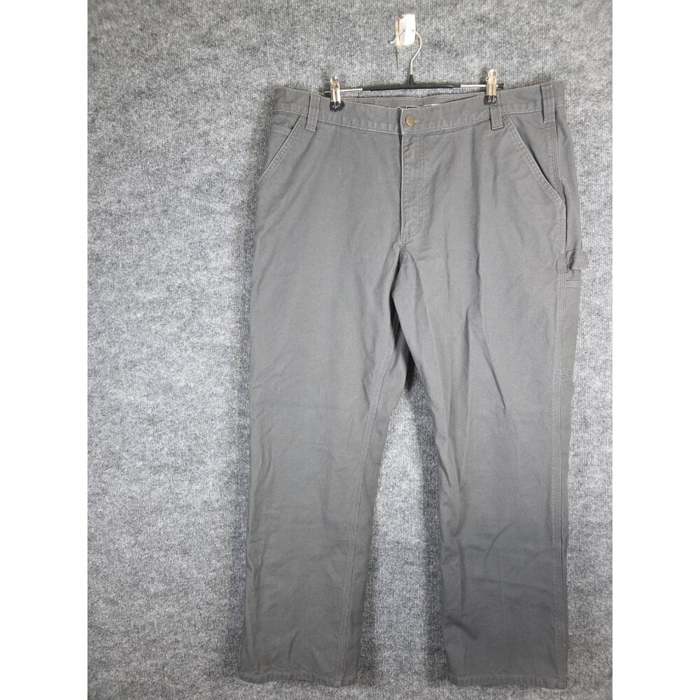 Carhartt Pants Mens 40x32 Gray Rugged Flex Relaxed Fit Duck Utility Work 103279